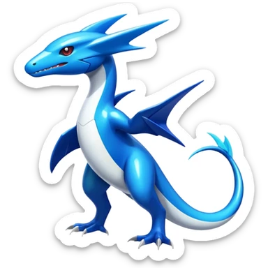 Shiny Glossy Oily Futuristic Latios-Gabite-Salandit-Helioptile-fusion (full body) sticker