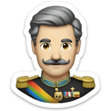 Gay-austrian-born-dictator with short mustache sticker