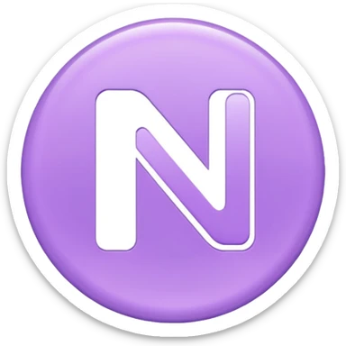 Netflix aesthetic "N" logo in pastel purple sticker