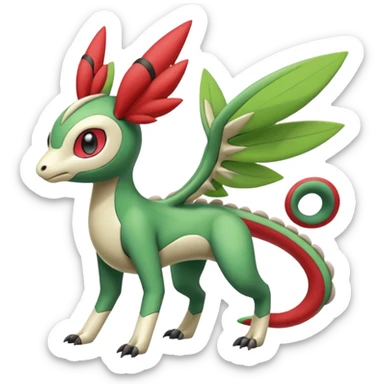 Meloetta-Flygon-Skiddo-Pokémon-Fakémon-creature sticker