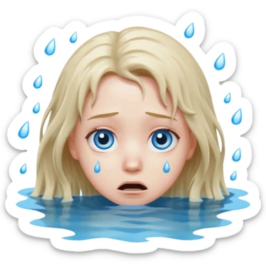 Tête qui se noit dans l’eau sticker