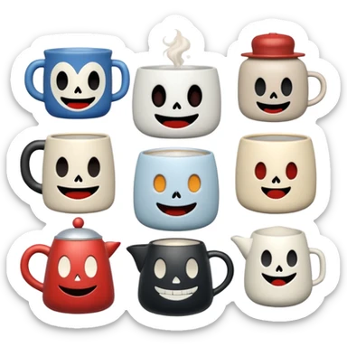 All Cuphead characters and a mega all bosses and all mega casino bosses and Cuphead ghost and Mugman tells elder kettle but elder kettle was dead and Mugman sticker