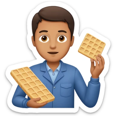 A mam delivering wafers fast sticker