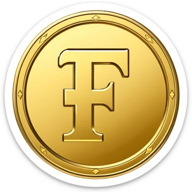 Currency crypto money symbol for the money "Fcoins" big letter F, casino coin colored

Dont make an E sticker