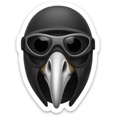 A Vulture with a ski mask sticker
