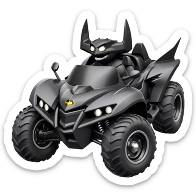 batmobile atv raptor 700 with a smile sticker