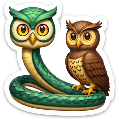 serpente gufo emoji sticker