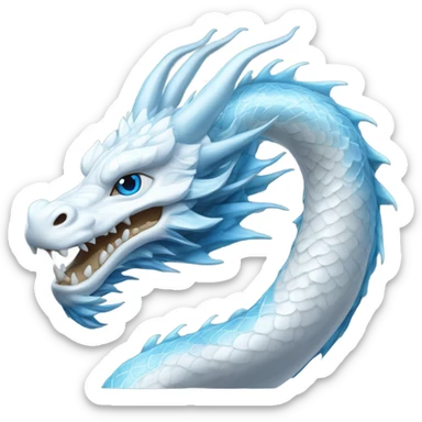 Haku the white and blue Asian Dragon from Spirited Away sticker