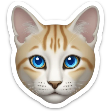 Sacred cat of Burma with blue eyes sticker