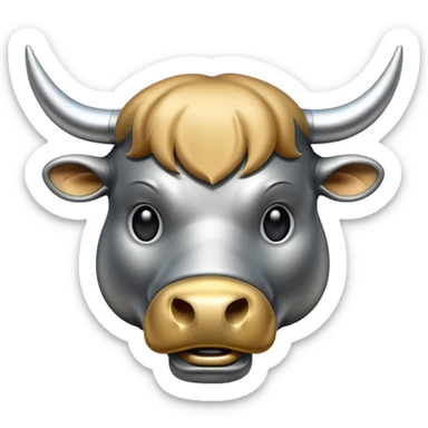 Bull emogi ,make it cool  sticker