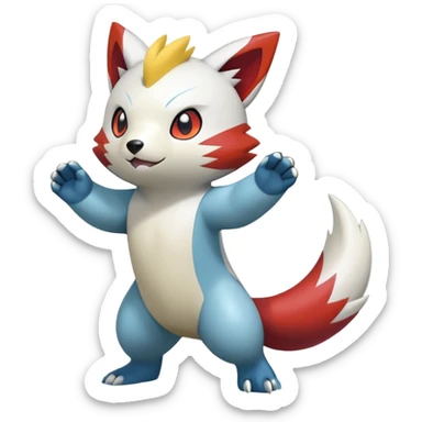 Shiny Oshawott-Zangoose-Hybrid (Full body) sticker