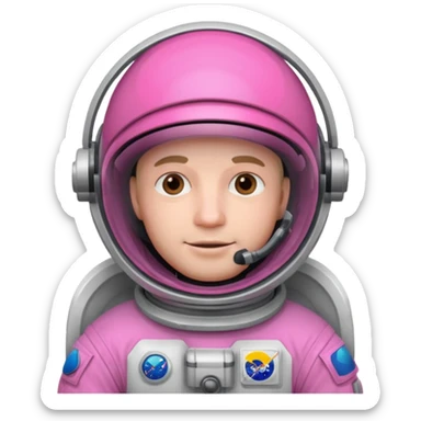  man Astronaut with Pink Visors sticker