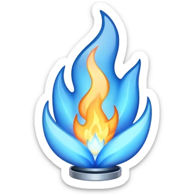 I need a blue flame emoji signifying the aura... sticker