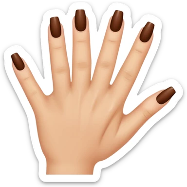 💅🏼 comme cet émoji, mais les ongles et le vernis en marron sticker