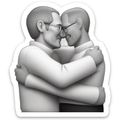 Steve Jobs hugging tim cook  sticker