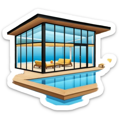 pool house sticker