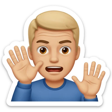 A guy slapping himself sticker