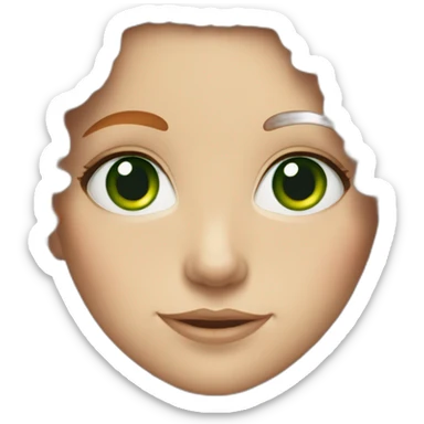 Long Red curly haired white girl with green eyes sticker