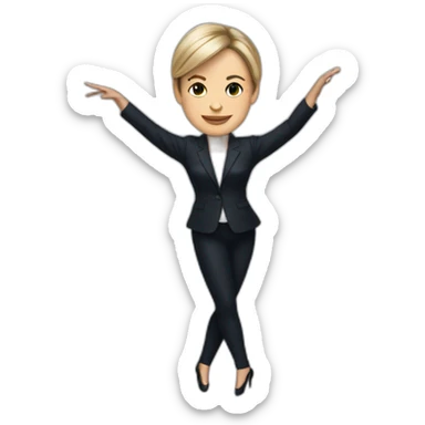Une danseuse avec emmanuel macron sticker