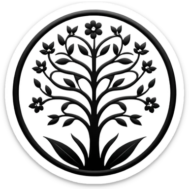 Shadow Garden organization emblem from Eminence in Shadow anime sticker