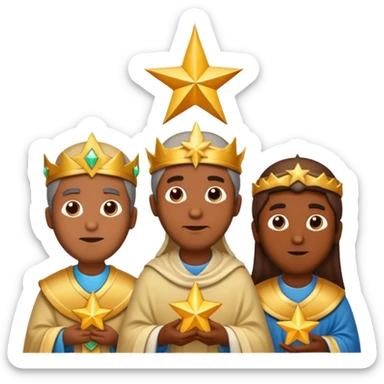 three wise men, add the star on top sticker