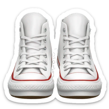 Converse high top platform white  sticker