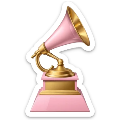 light pink Grammy trophy sticker