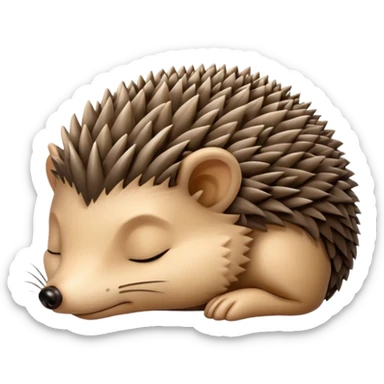 Sleeping Hedgehog sticker