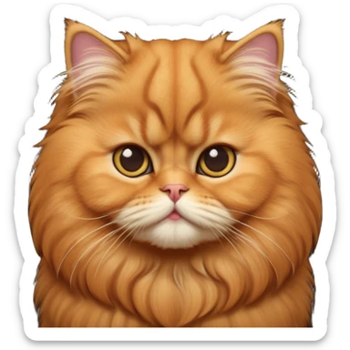 cinematic-adorable-big-eyed-fluffy-solid ginger-persian-cat-portrait-emoji,-head-tilted-playfully-with-a-sweet-expression,-fluffy-solid ginger-fur,-simplified-yet-irresistibly-cute-features-with-large,-expression, solid ginger persian cat sticker