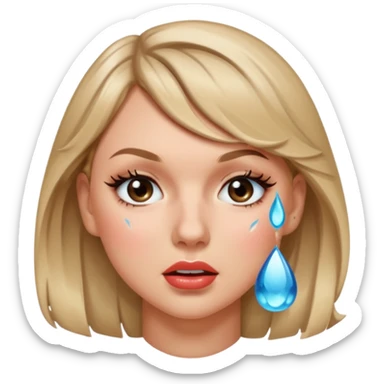 Taylor Swift crying, big teardrop sticker
