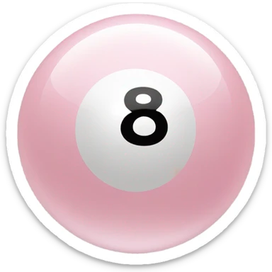 light pink eight ball sticker