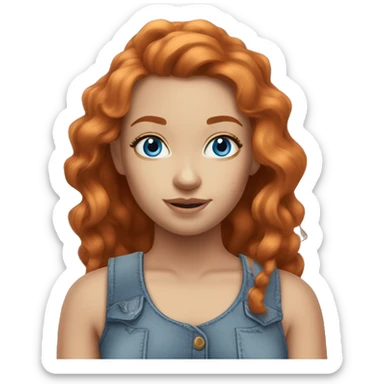 hot girl ginger blue eyes sticker
