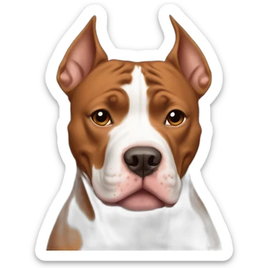 Copper and white colored pitbull sticker