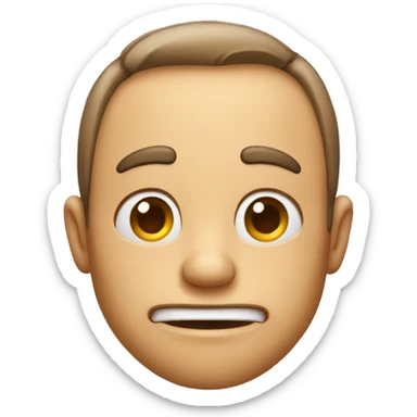 big-eared man grimacing sticker