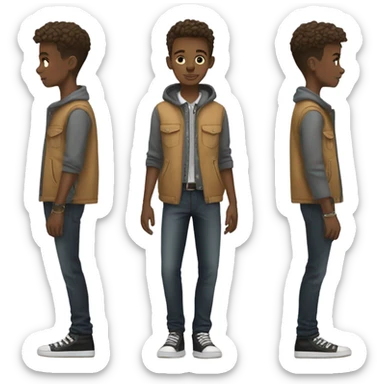 boys in stylish attire sticker