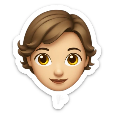 Ecuadorian cute female chef holding a cook book with short brown hair and light brown eyes sticker