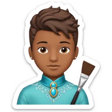 Quinceañera makeover of the boy and before after picture about the boy getting a new look for his Quinceañera sticker