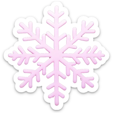 light pink snowflake  sticker
