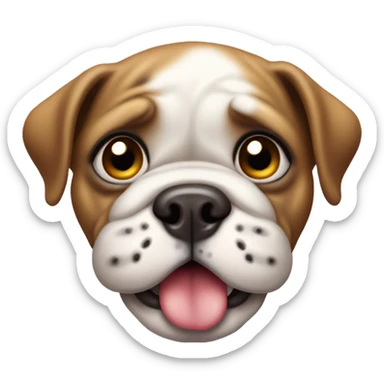 Bulldog puppy emoji sticker