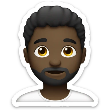 Brunette long hair kissing a black man with short haïr sticker