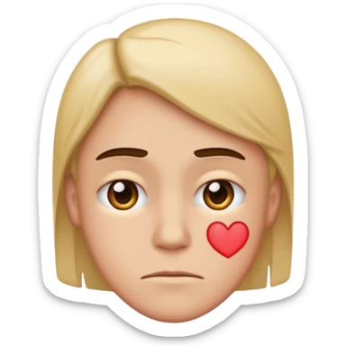 Loving emoji frowning sticker