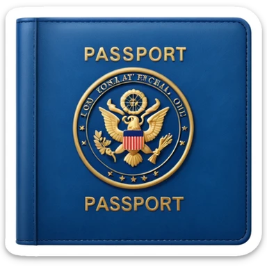 passport with stamp sticker