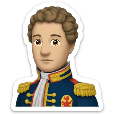 Drapeau de la Corse tenu par Napoléon  sticker