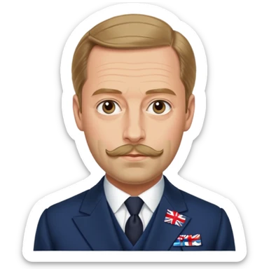 Prince George Duke Of Kent 5th Son of King George V but he don't have beard and he is husband of Princess Marina Of Greece And Denmark  sticker