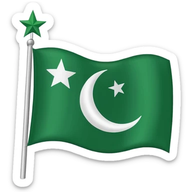 Small pti flag with moon and star make one for chat sticker