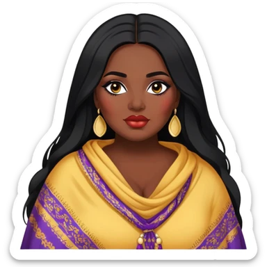 big plus size, black long hair, baddie,pretty, makeup, lipgloss, black eyeliner, dark skin, dupatta/shawl
 sticker