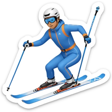 man skiing on aspen mountain sticker