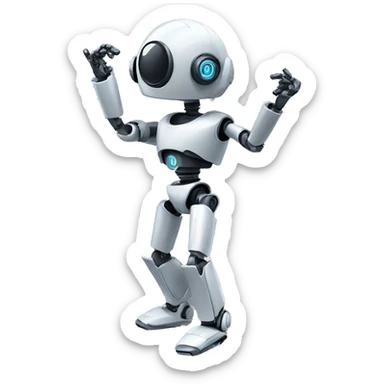 Dancing robot sticker