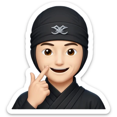 foto do Ninja ele mandando calar a boca sticker