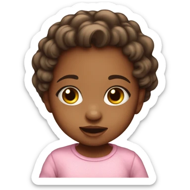Cute baby girl sticker
